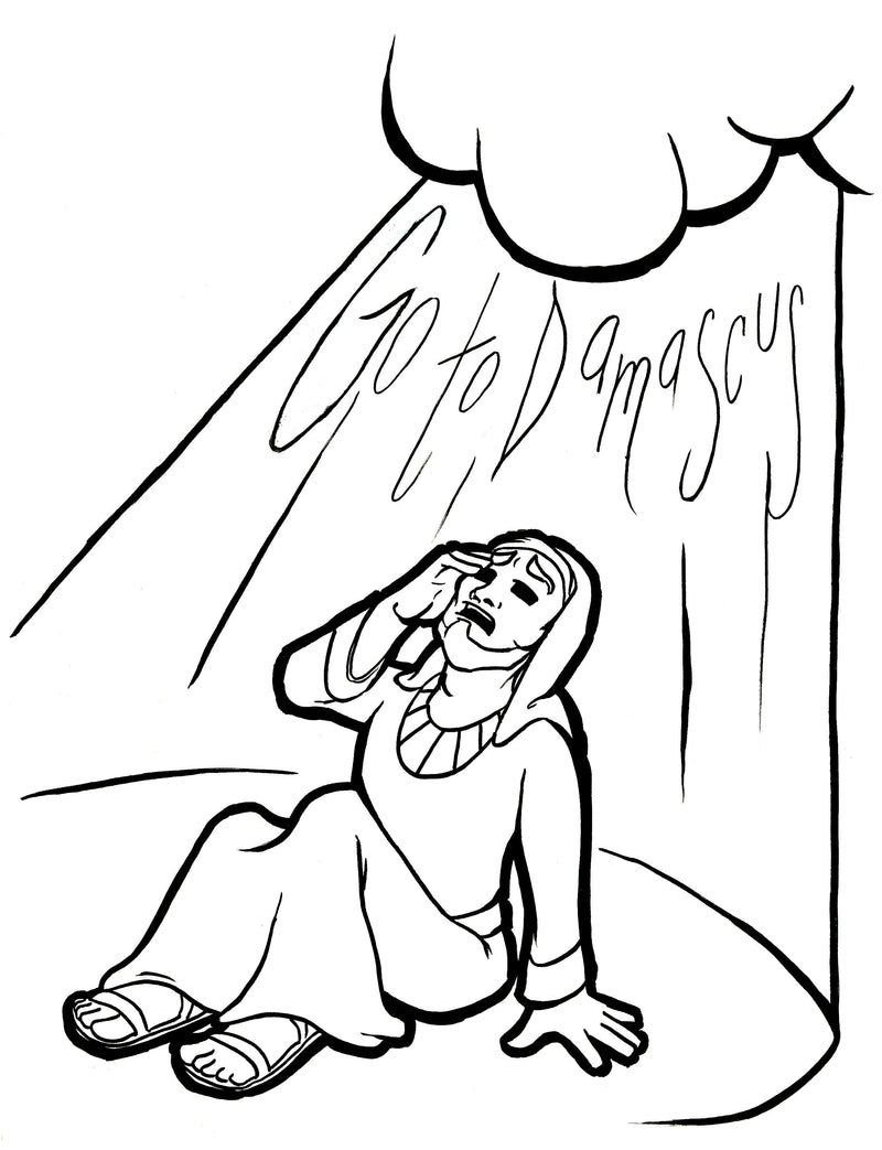 Sauls conversion coloring page