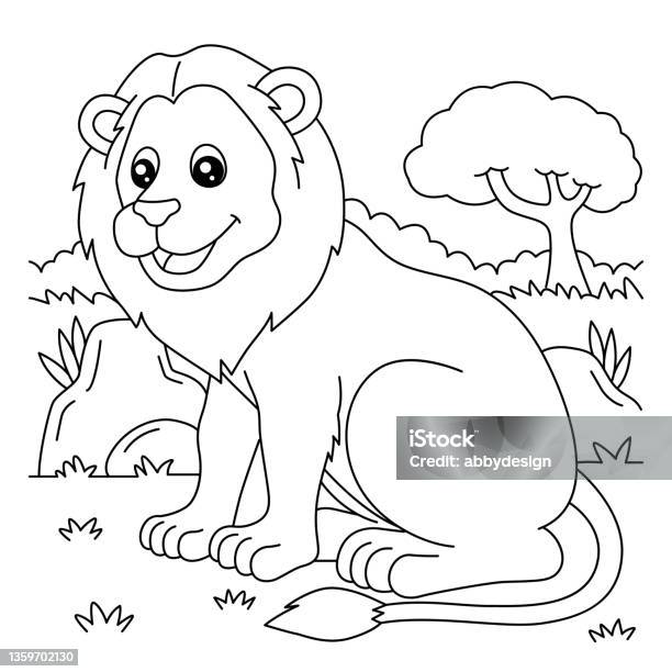 Antelope coloring page for kids stock illustration