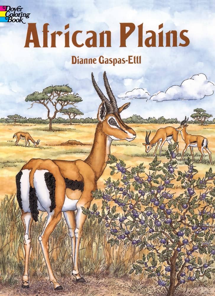 African plains coloring book dover nature coloring book gaspas