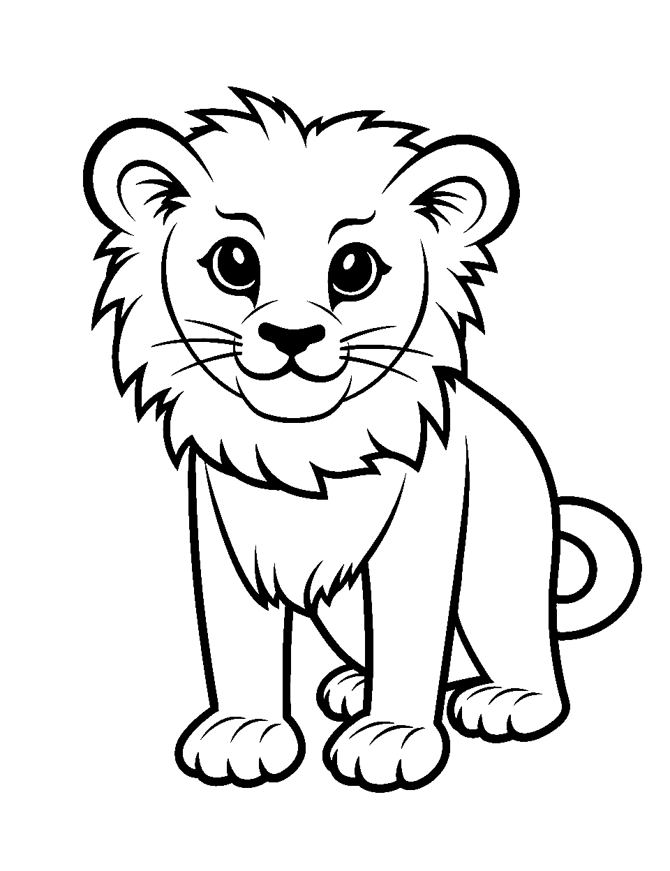 Lion coloring pages free printable sheets