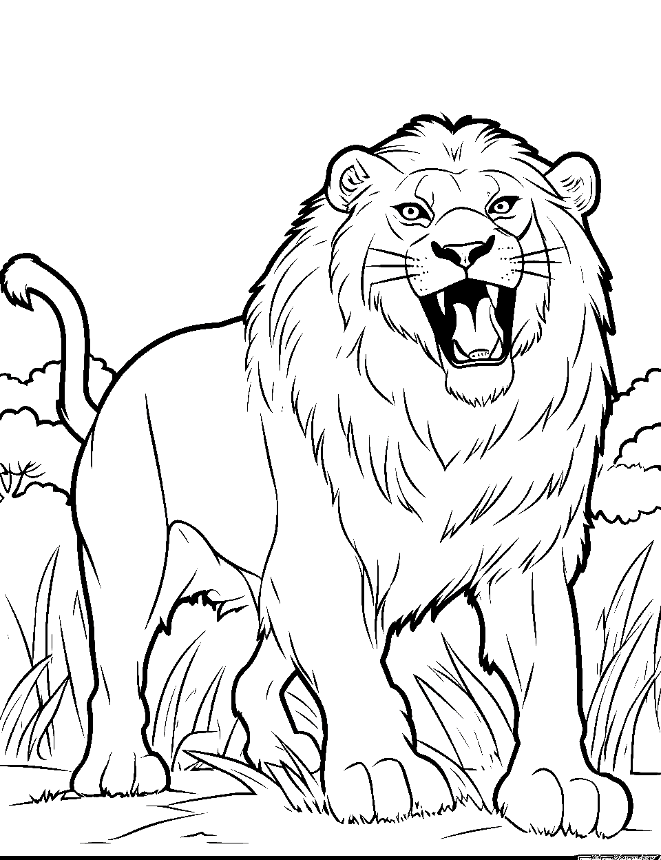 Lion coloring pages free printable sheets