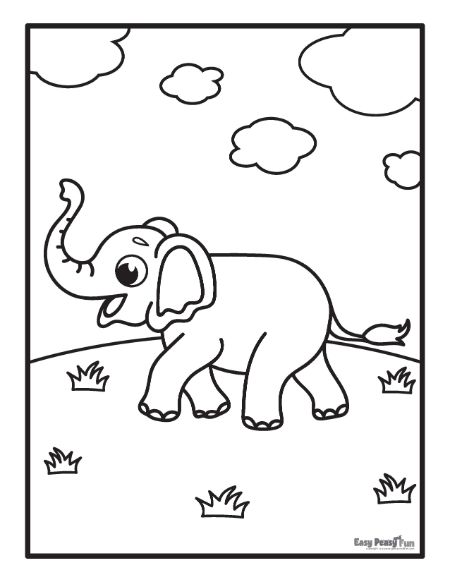 Printable elephant coloring pages â sheets