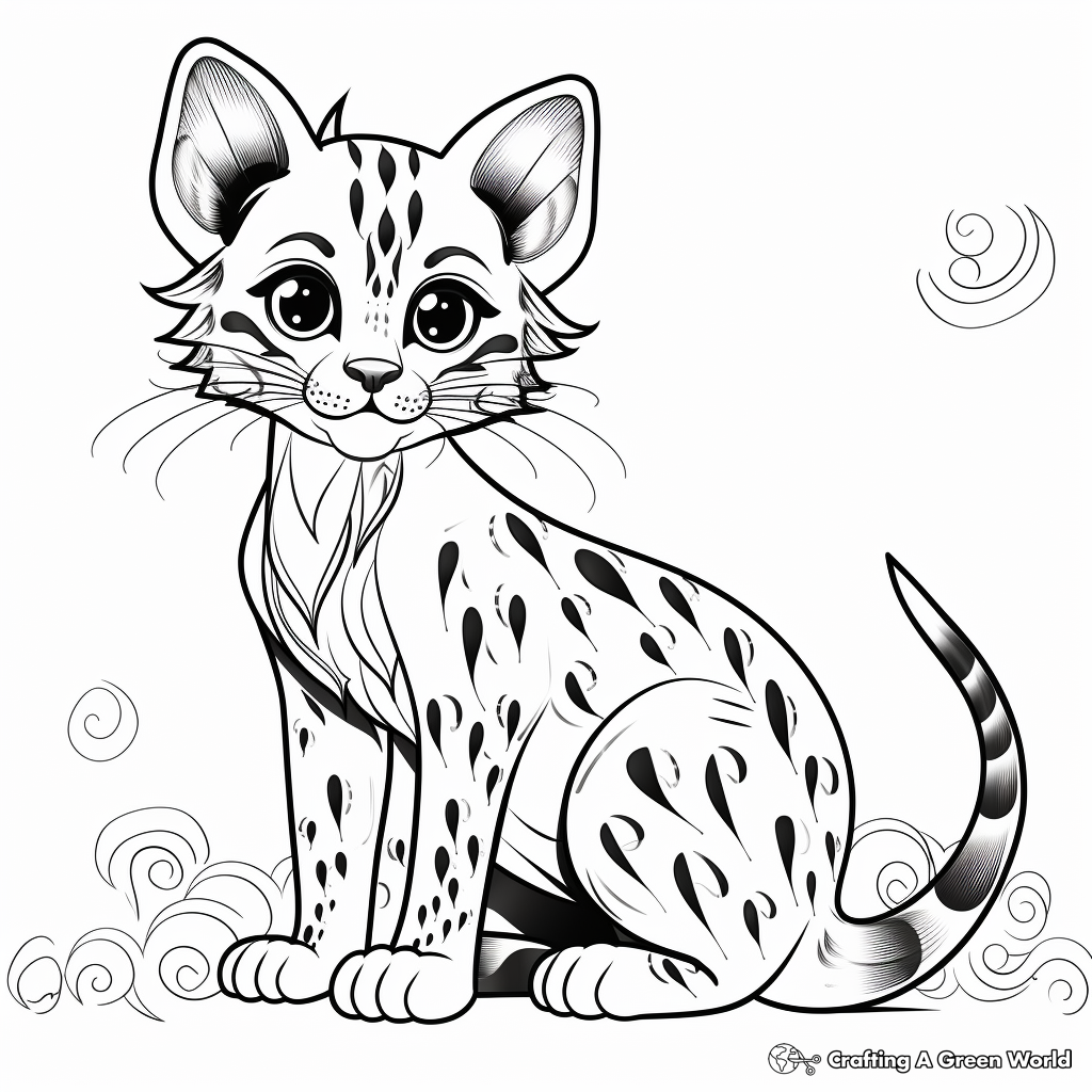 Hard cat coloring pages