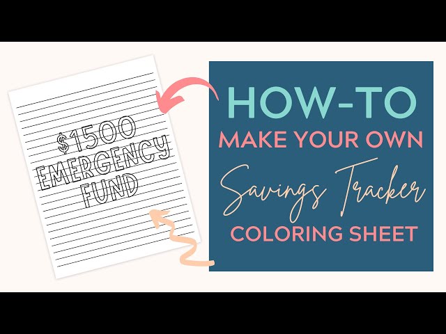 How to create a savings tracker coloring sheet diy savings tracker etsy passive ine