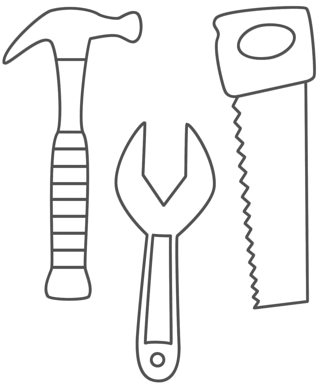 Hammer saw and wrench â coloring pages crafts and worksheets for preschooltoddler and kindergarten