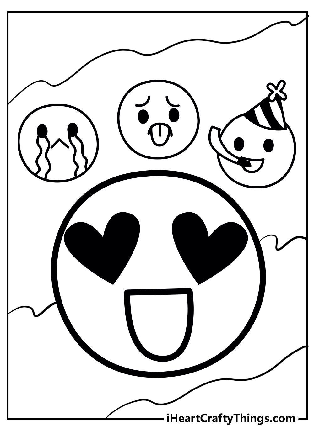 Printable emoji coloring pages updated