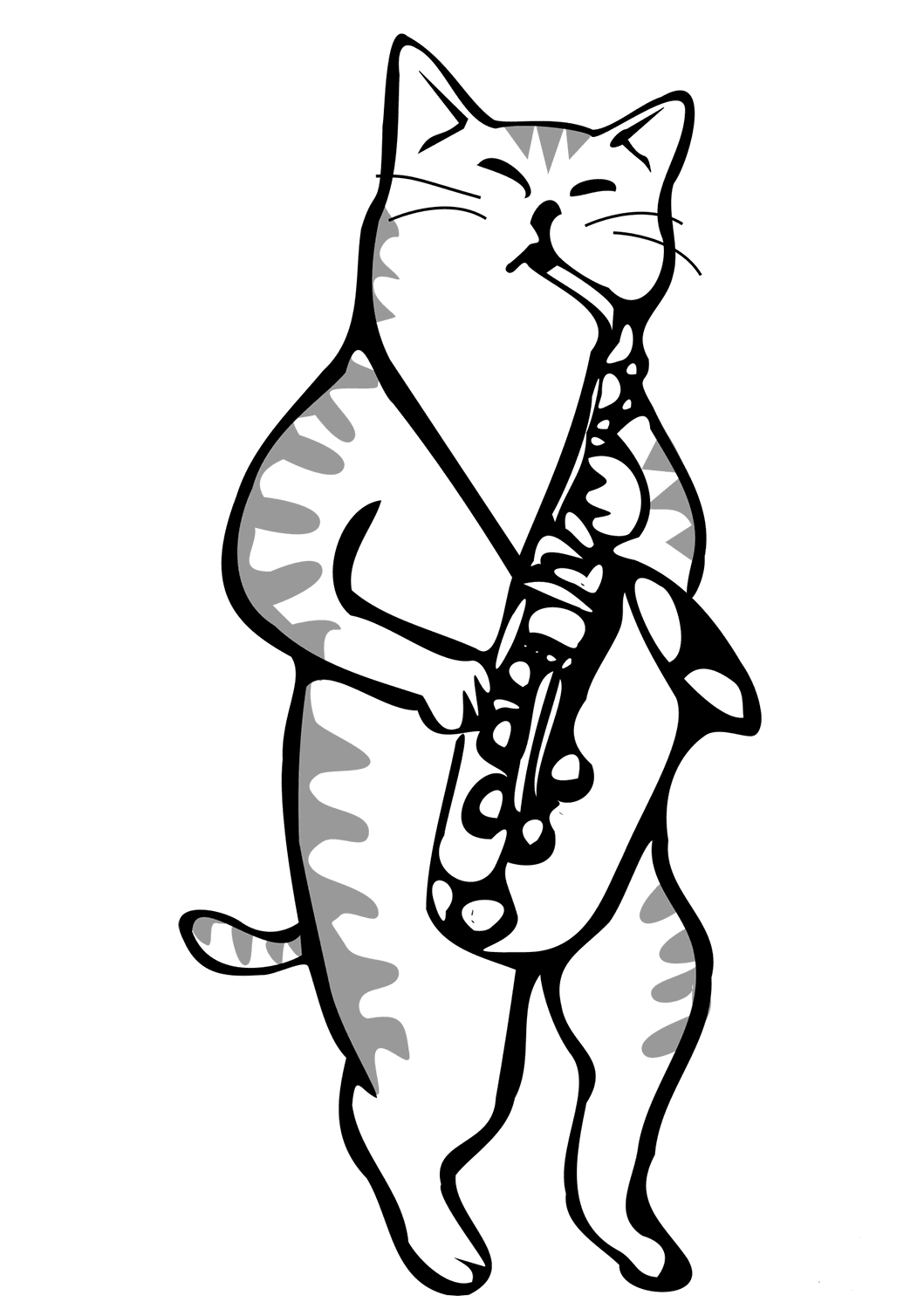 Saxophone coloring pages