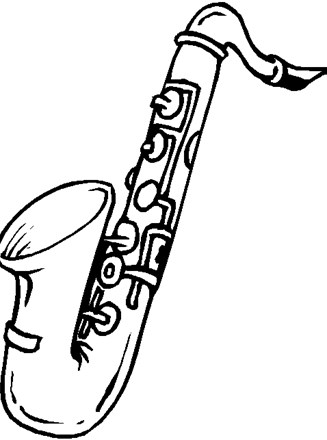 Musical instruments coloring page