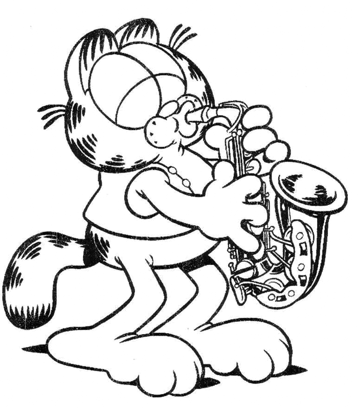 Saxophone coloring pages