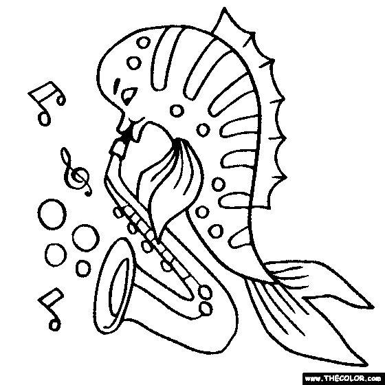 Usical instruents coloring pages