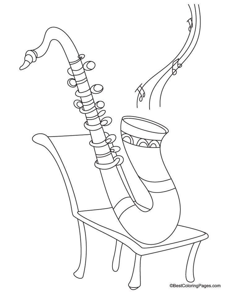 Saxophone coloring page download free saxophone coloring page for kids coloring pages for kids coloring pages saxophone