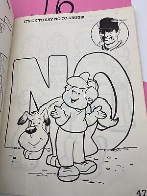 Vintage mlb the pros say its ok to say no to drugs coloring book j