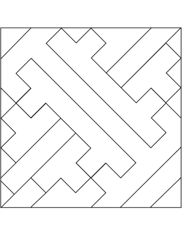 Sayagata pattern coloring page free printable coloring pages