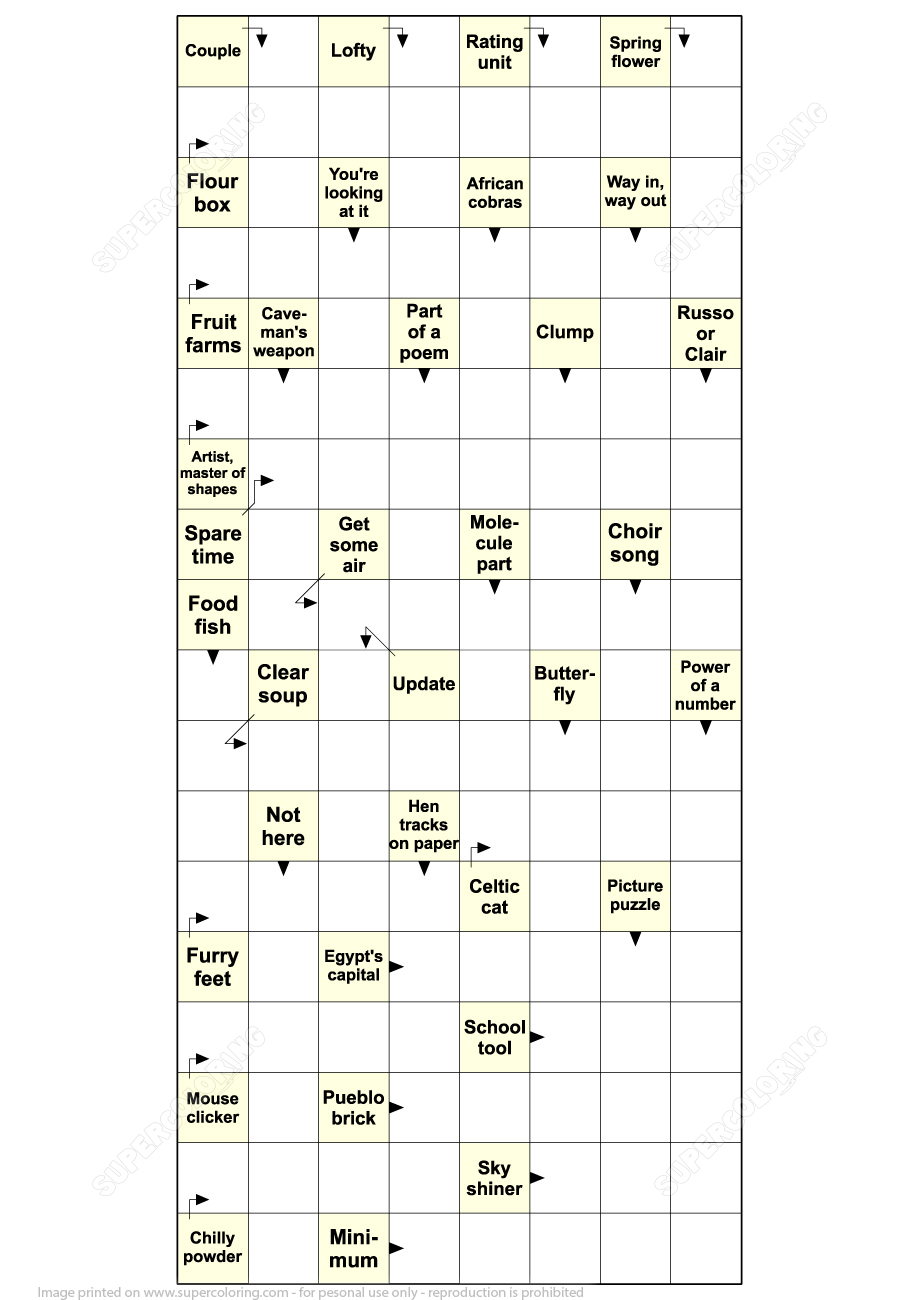 Clues in squares scandinavian crossword puzzle for adults free printable puzzle games