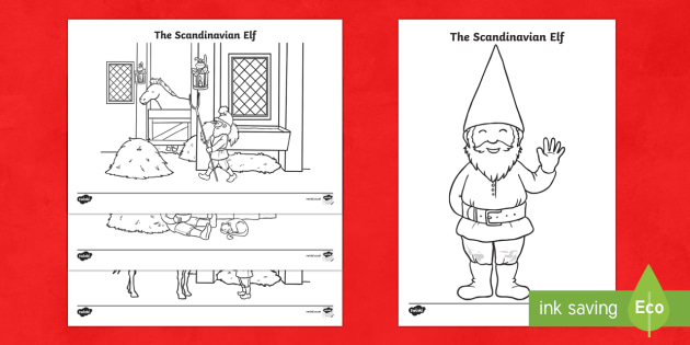 The scandinavian elf louring pages teacher made