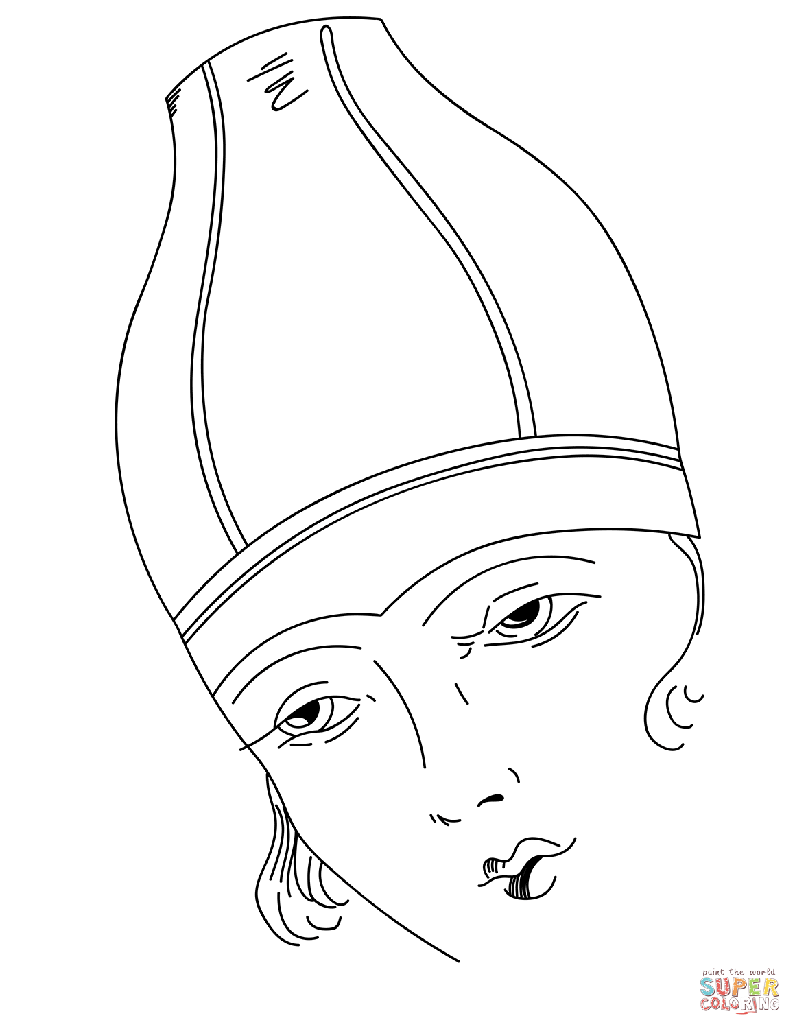 Scandinavian headgear coloring page free printable coloring pages