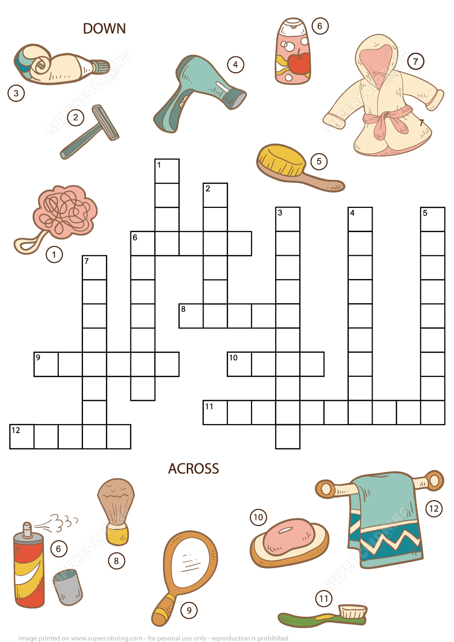 Crossword puzzle for girls