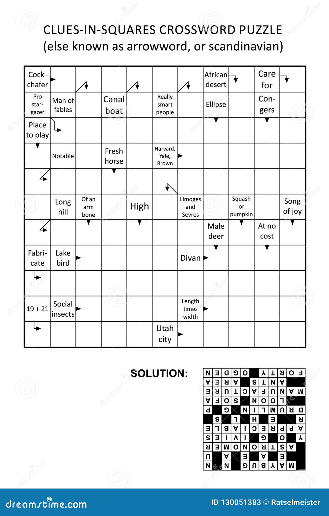 Arrowword clues