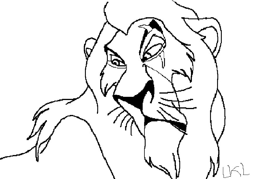 Tlk scar lineart by lionkinglinearts on