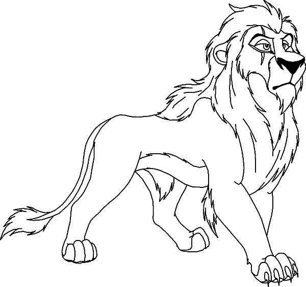 The lion king awesome scar coloring page