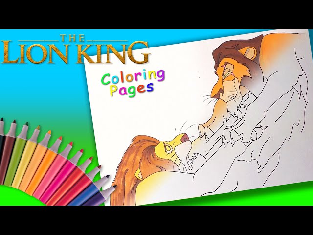 Scar kills mufasa coloring pages from lion king lion king coloring book for kids