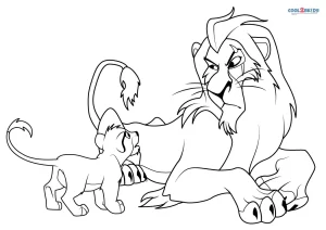 Free printable scar coloring pages for kids