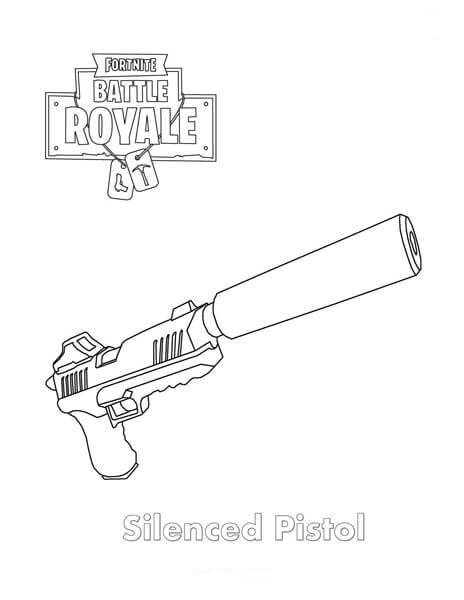 Fortnite coloring pages all guns