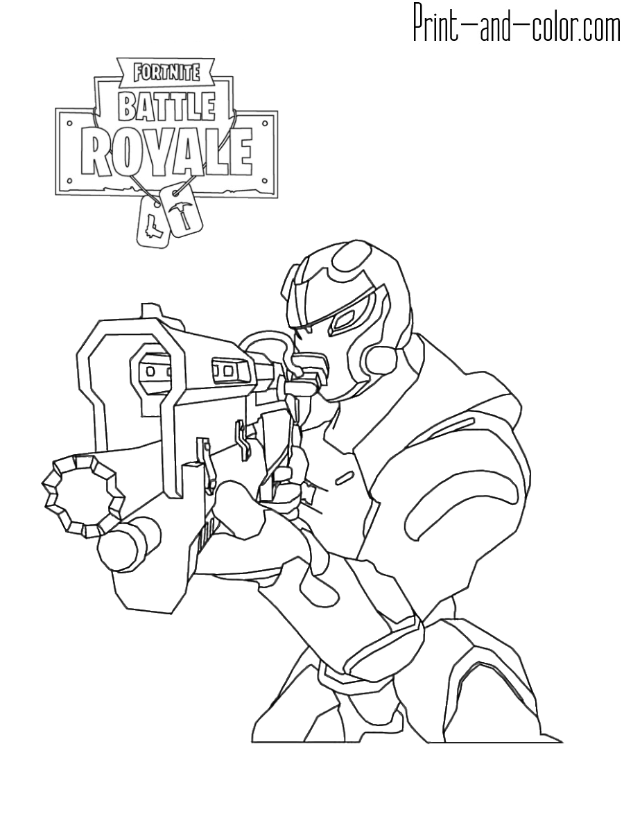 Fortnite coloring pages print and color