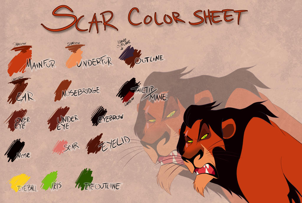 Scar color sheet by takadk on