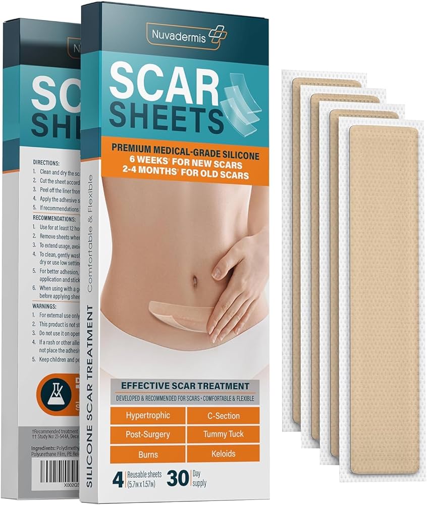 Nuvadermis silicone scar sheets tape strips