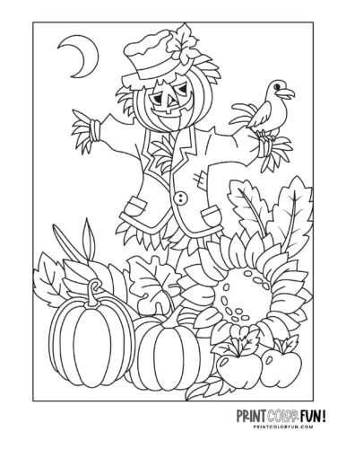 Scarecrow coloring pages crafts learning activities to unlock fall family fun at