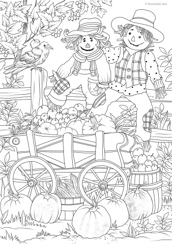 Scarecrow family â favoreads coloring club