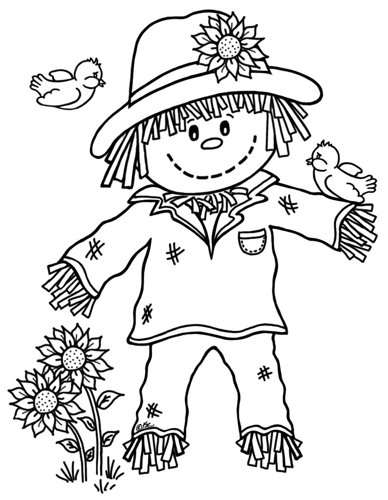 Cute scarecrow drawing fall coloring pages scarecrow coloring pages free printable coloring pages