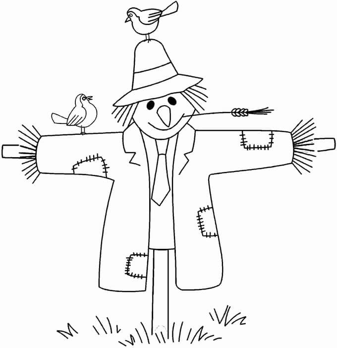 Scarecrow coloring pages by coloringpageswk on