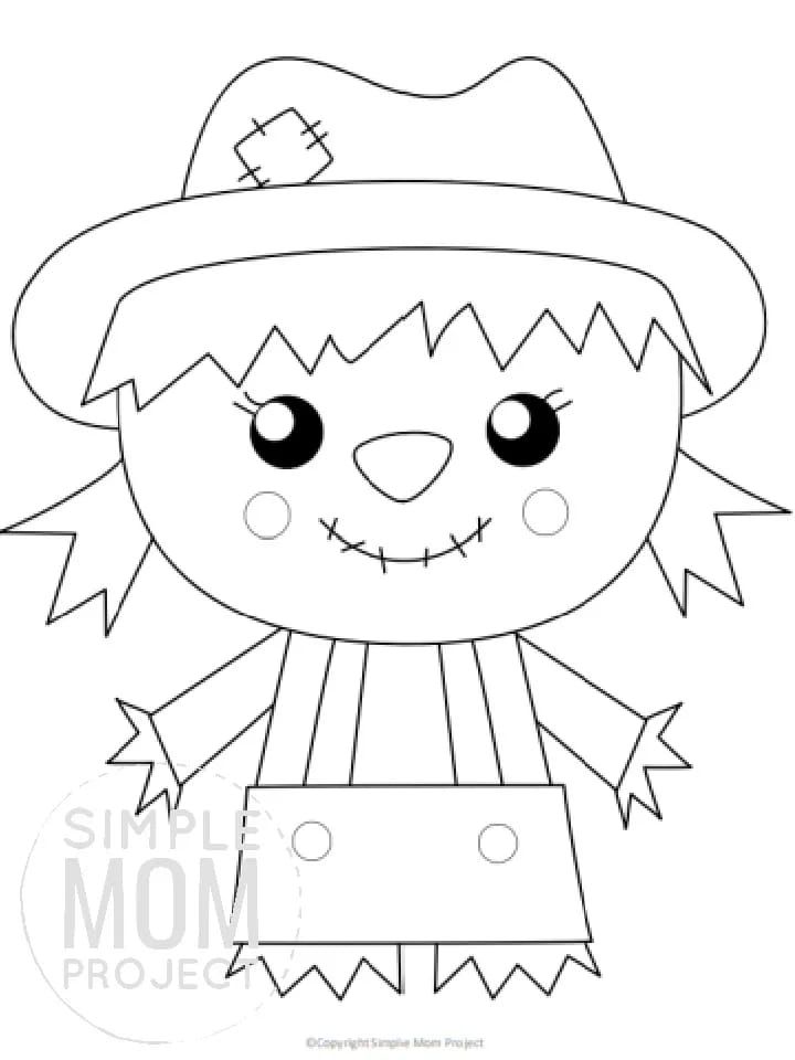 Free printable scarecrow template scarecrow crafts kindergarten autumn activities scarecrow