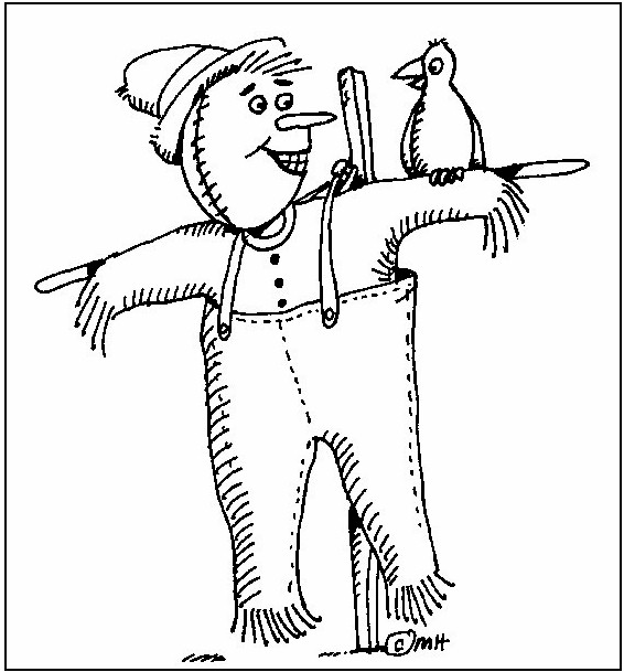 Scarecrow coloring page