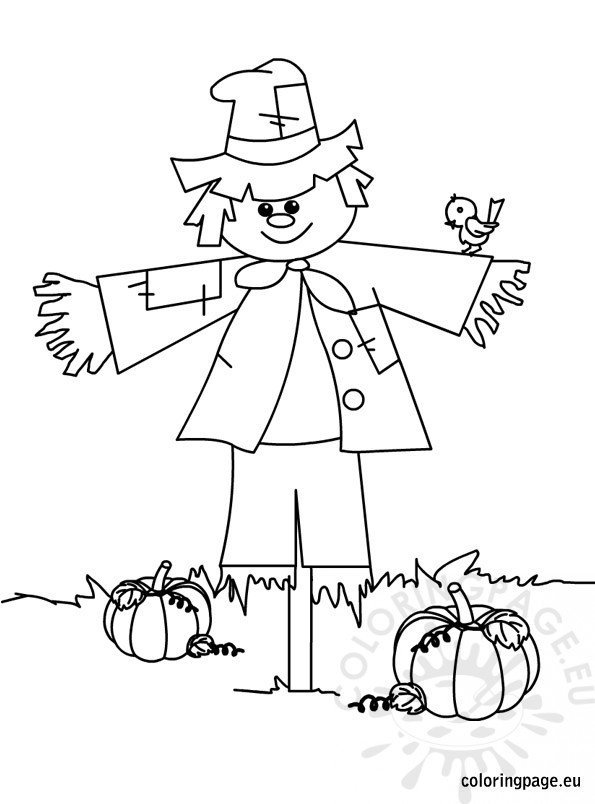 Scarecrow coloring page coloring page