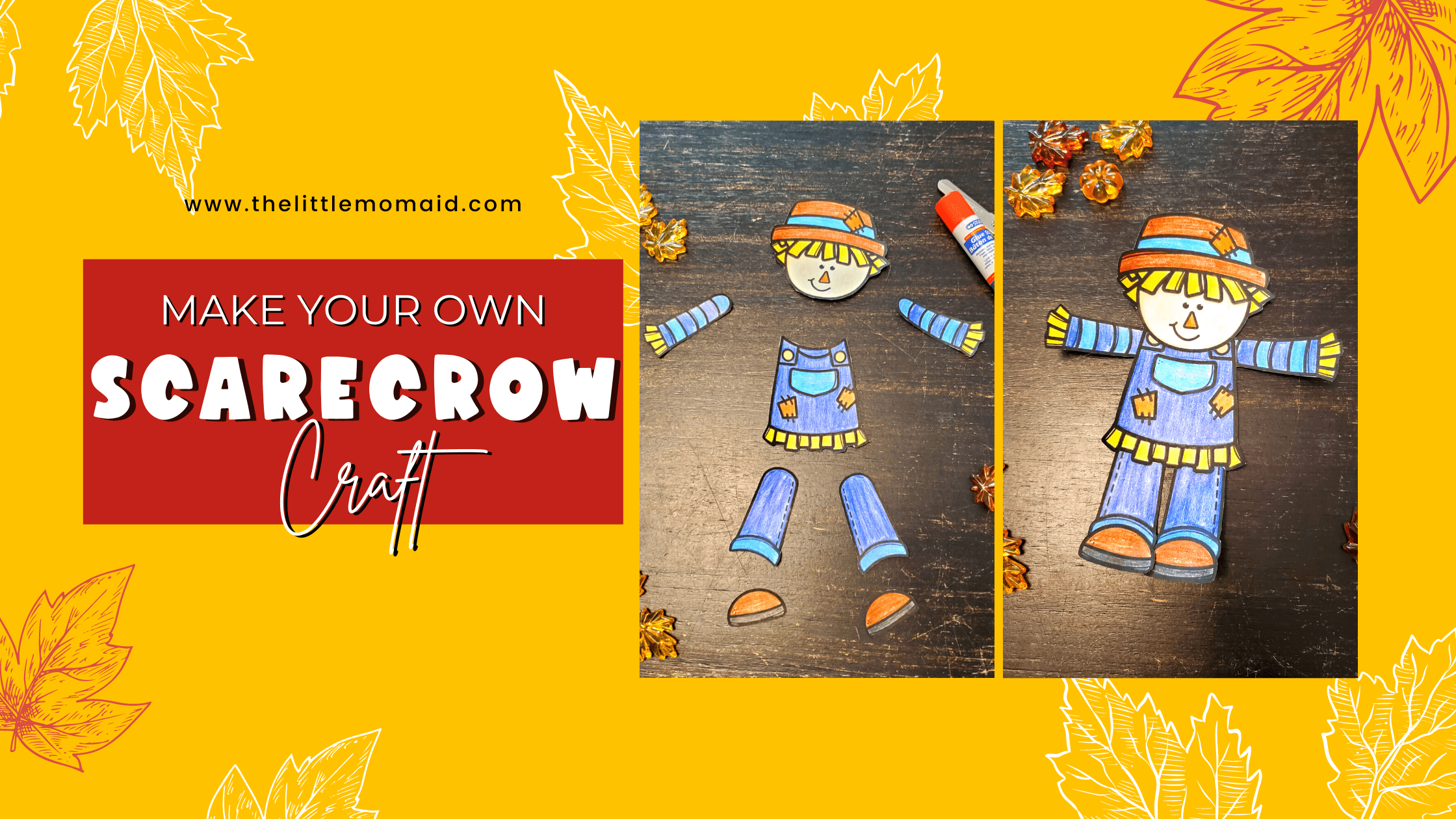 Free printable make your own scarecrow craft