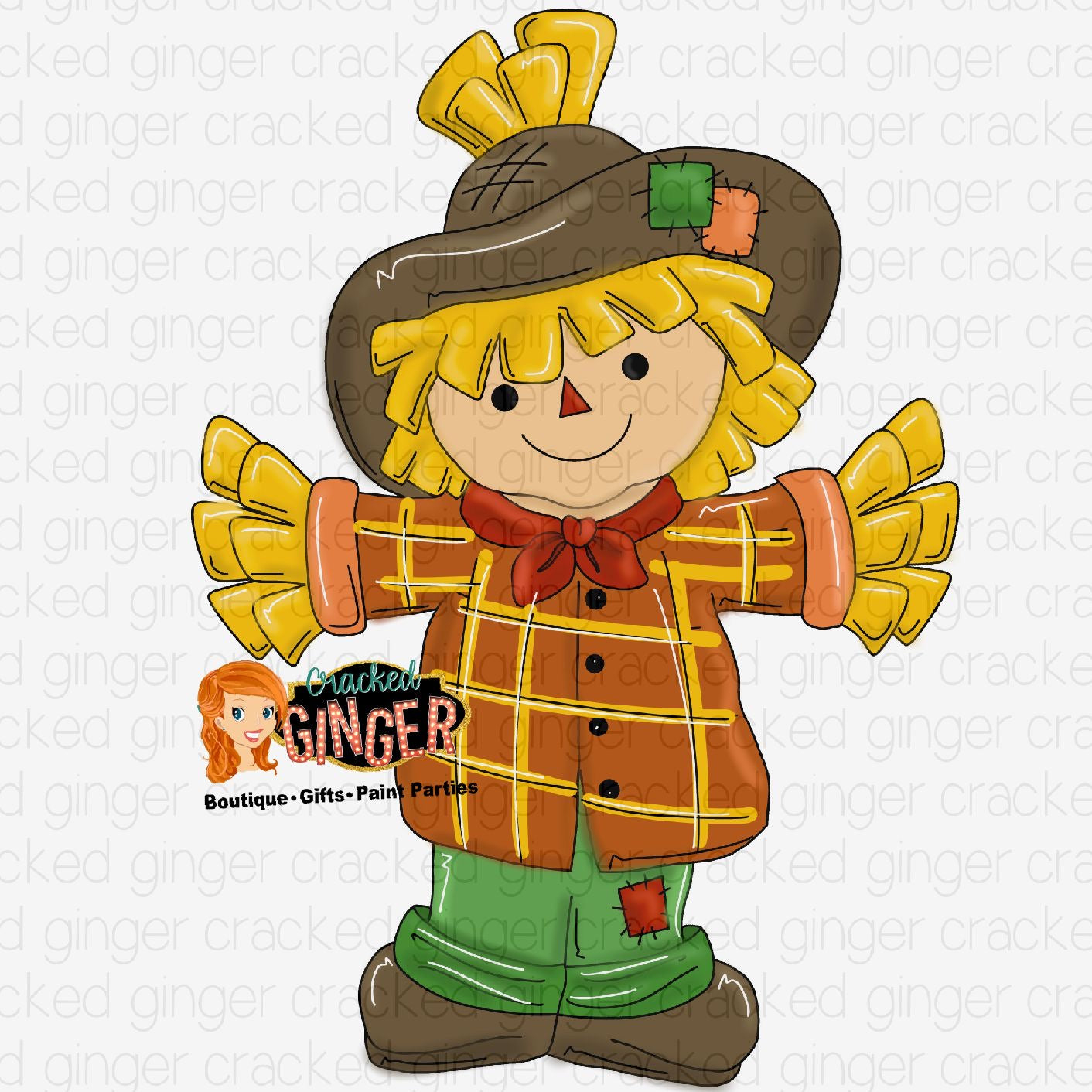 Scarecrow template â cracked ginger