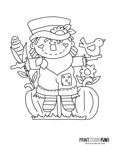 Scarecrow coloring pages crafts learning activities to unlock fall family fun at