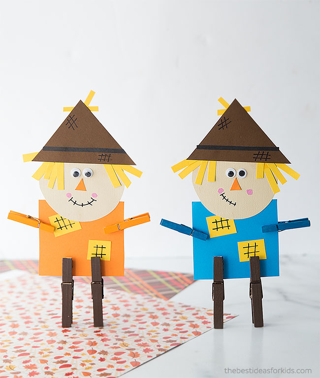 Scarecrow craft with free printable template