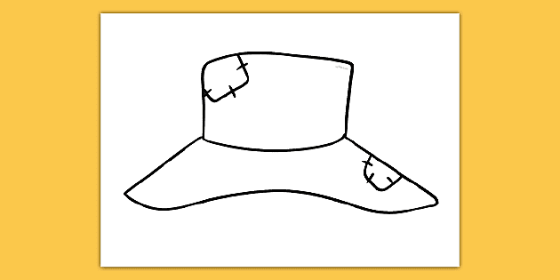 Srecrow hat colouring sheet teacher made