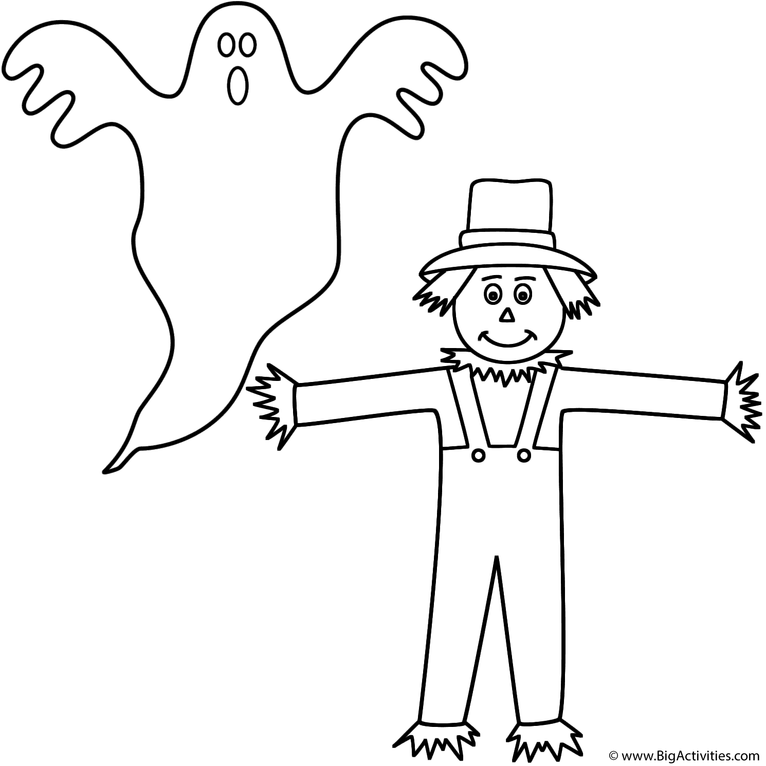 Ghost with scarecrow