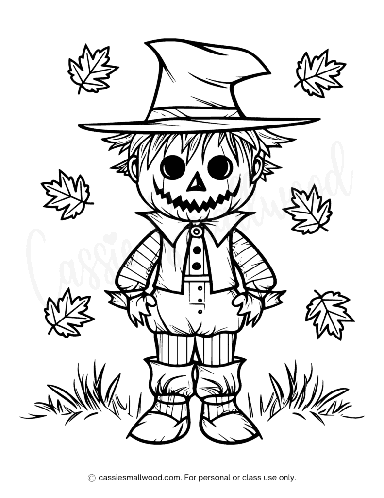 The best scarecrow coloring pages