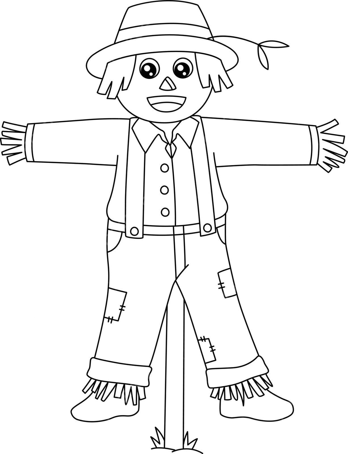 Scarecrow coloring page isolated for kids colouring book color isolated vector car drawing book drawing ring drawing png and vector with transparent background for free download