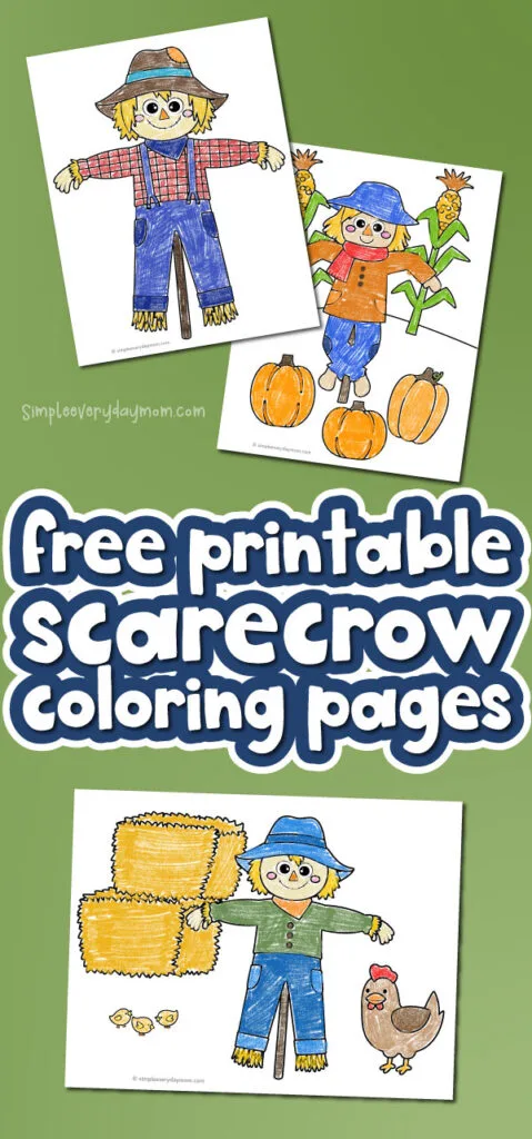 Free printable scarecrow coloring pages