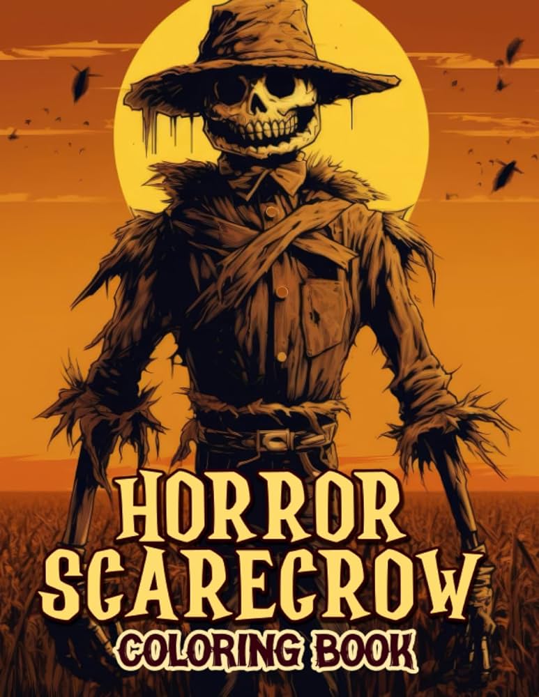 Horror scarecrow coloring book discover the artistry of horror scarecrows with captivating designs in this unique coloring experience bainbridge jg books