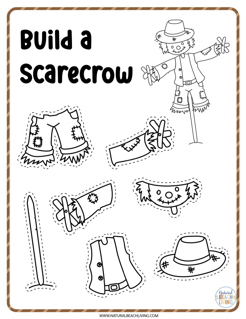 Free scarecrow printable activities