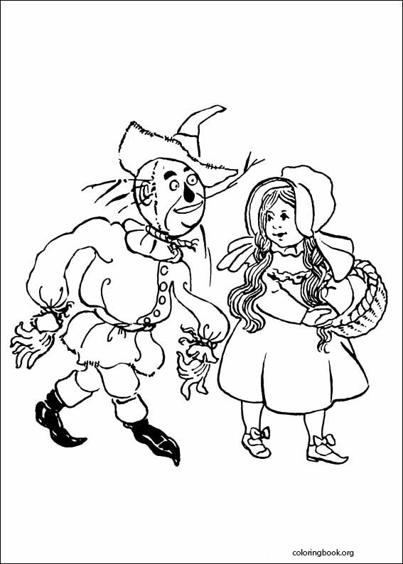 The wizard of oz coloring page