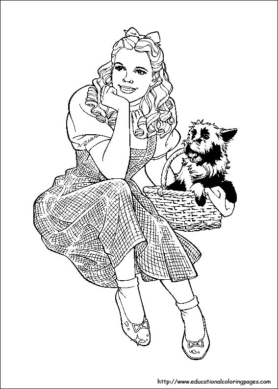 Wizard of oz coloring pages free for kids